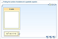 Finding the number of solutions of a quadratic equation