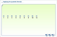 Applying the quadratic formula