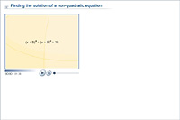 Finding the solution of a non-quadratic equation