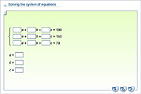 Solving the system of equations