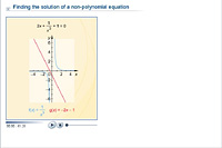 Finding the solution of a non-polynomial equation