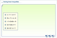 Solving linear inequalities