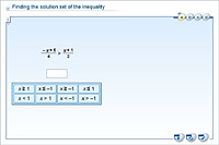 Finding the solution set of the inequality