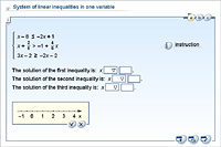 System of linear inequalities with one variable