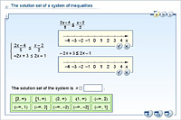 The solution set of a system of inequalities