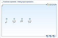 Fractional exponents – finding equal expressions