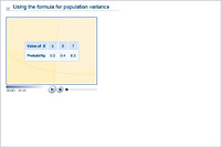 Using the formula for population variance