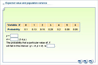 Expected value and population variance