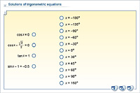 Solutions of trigonometric equations