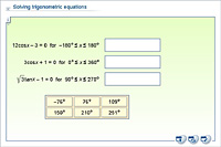 Solving trigonometric equations