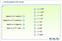 Solving equations with tan(ax)