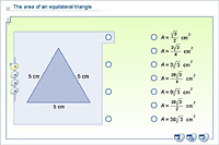 The area of an equilateral triangle
