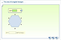 The area of a regular hexagon