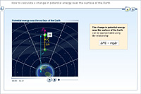 How to calculate a change in potential energy near the surface of the Earth