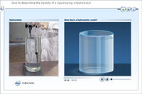 How to determine the density of a liquid using a hydrometer