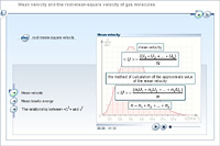 Mean velocity and the root-mean-square velocity of gas molecules