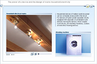 The power of a device and the design of mains household electricity