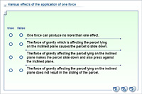 Various effects of the application of one force