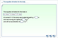 The equation of motion for the body