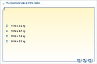 The maximum speed of the rocket