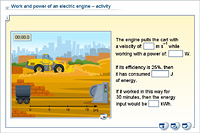 Work and power of an electric engine – activity