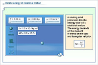 Kinetic energy of rotational motion