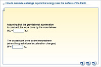 How to calculate a change in potential energy near the surface of the Earth