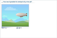 How was it possible for airships to fly in the air?