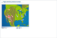 High and low pressure areas
