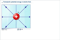 Formula for potential energy in electric field