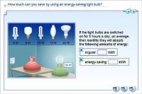 How much can you save by using an energy-saving light bulb?