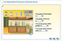 The measurement of the power of electrical devices