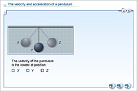 The velocity and acceleration of a pendulum