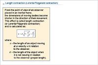 Length contraction (Lorentz-Fitzgerald contraction)