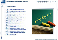 Factorisation of quadratic functions