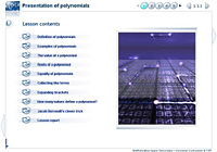 Presentation of polynomials