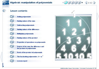 Algebraic manipulation of polynomials