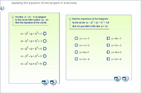 Applying the equation of the tangent in exercises