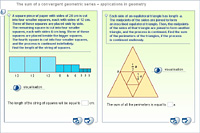 The sum of a convergent geometric series – applications in geometry