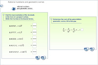 Rational numbers and geometric series