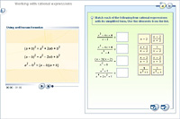 Working with rational expressions