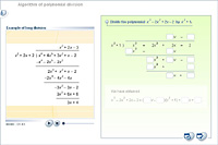 Algorithm of polynomial division