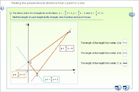 Finding the perpendicular distance from a point to a line