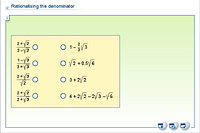Rationalising the denominator