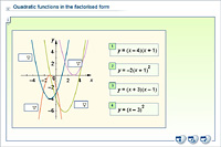 Quadratic functions in the factorised form