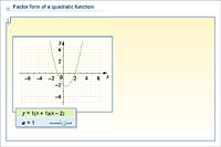 Factor form of a quadratic function
