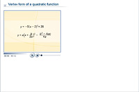 Vertex form of a quadratic function