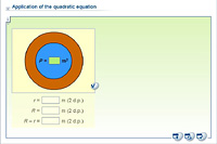Application of the quadratic equation