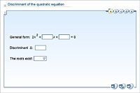 Discriminant of the quadratic equation