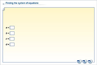 Finding the system of equations